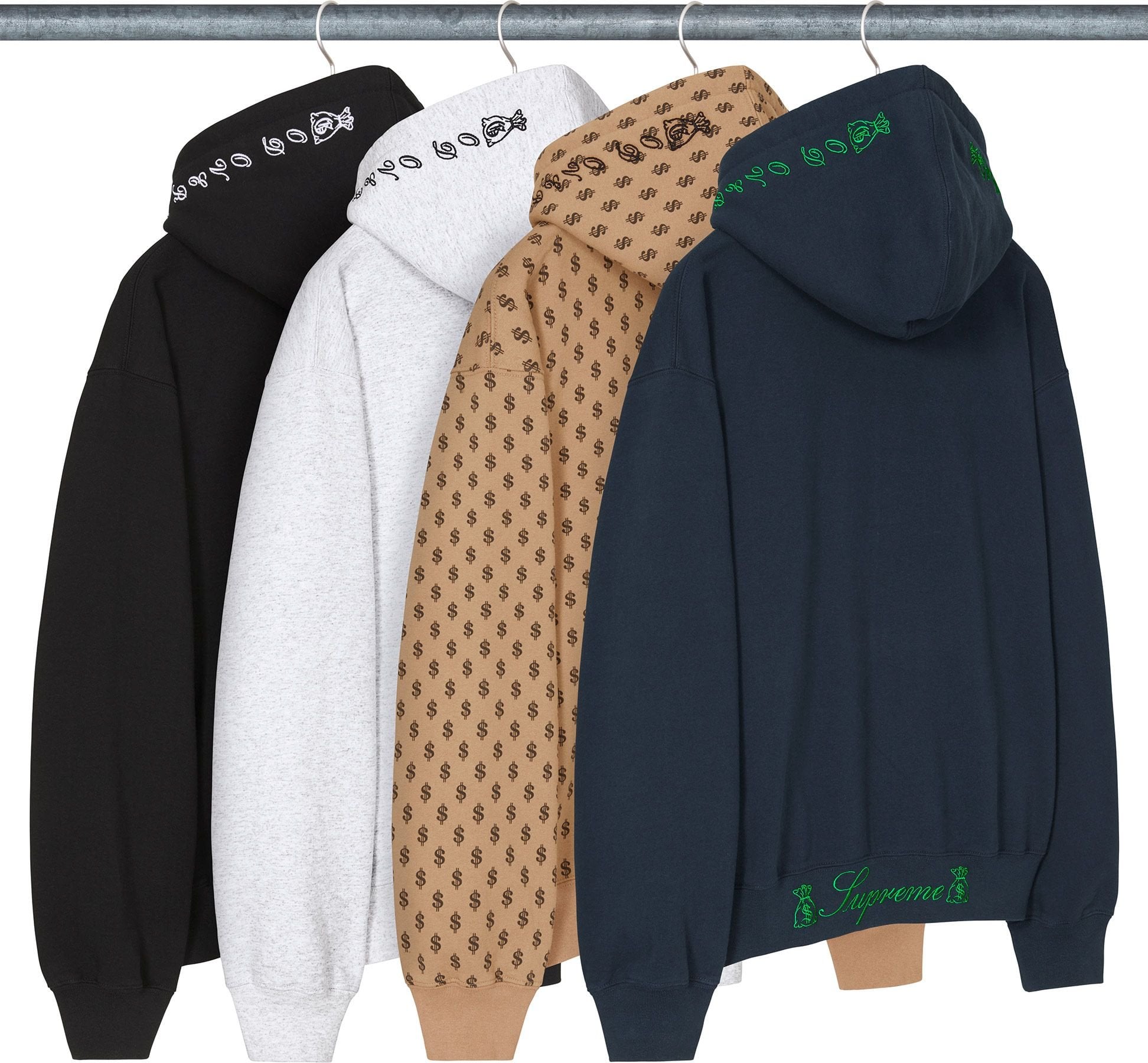 God Over Money Zip Up Hooded Sweatshirt